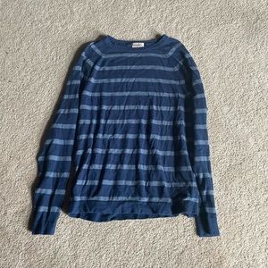 merona light and medium blue striped sweater
